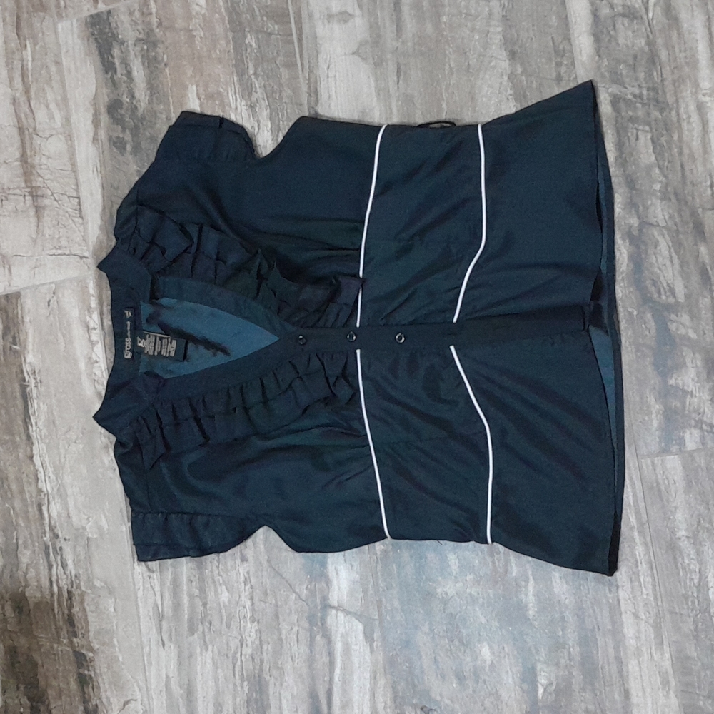 Ladies size extra large grass collection black dress top